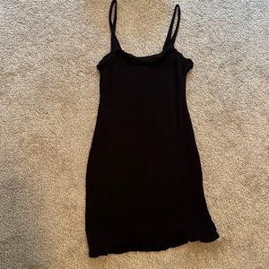 Black bodycon mini dress from local boutique